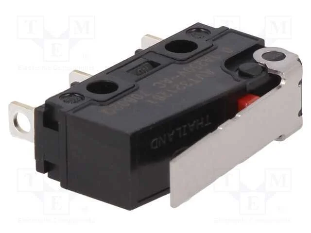 Microinterruptor Snap Action, com Alavanca, Spdt, 0,1a/250vac