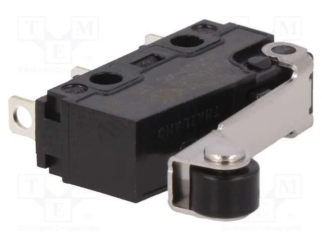 Microinterruptor Snap Action, com Alavanca (Com Rolo), Spdt