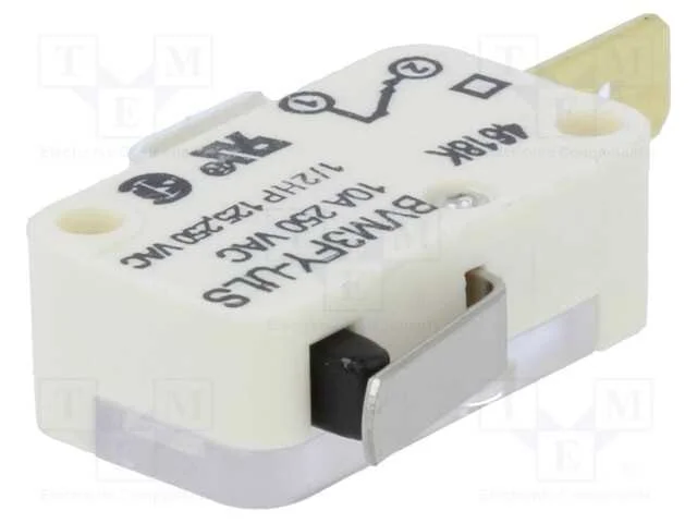Microinterruptor Snap Action, com Alavanca, Spst, 10a/250vac