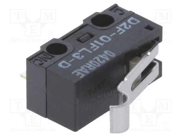 Microinterruptor Snap Action, com Alavanca Que Simula Um Rolo