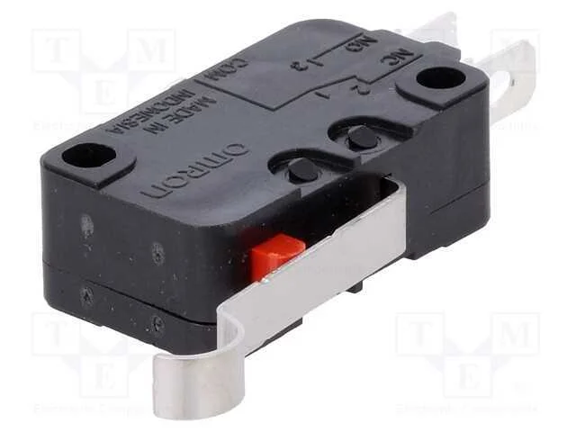 Microinterruptor Snap Action, com Alavanca Que Simula Um Rolo