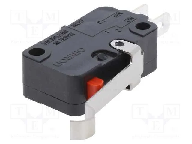 Microinterruptor Snap Action, com Alavanca Que Simula Um Rolo