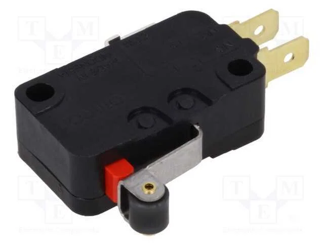 Microinterruptor Snap Action, com Alavanca (Com Rolo), Spdt