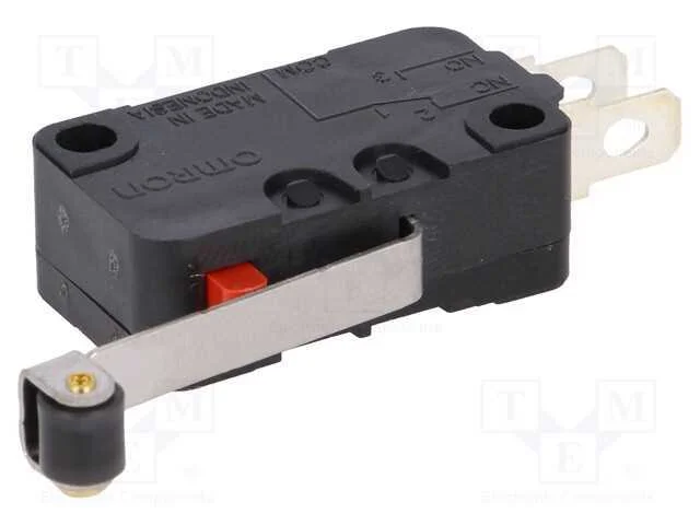 Microinterruptor Snap Action, com Alavanca (Com Rolo), Spdt