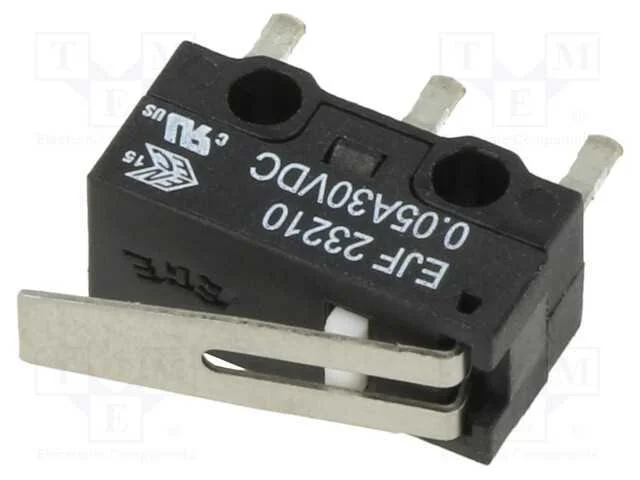 Microinterruptor Snap Action, com Alavanca Curta, Spdt, On-(On)