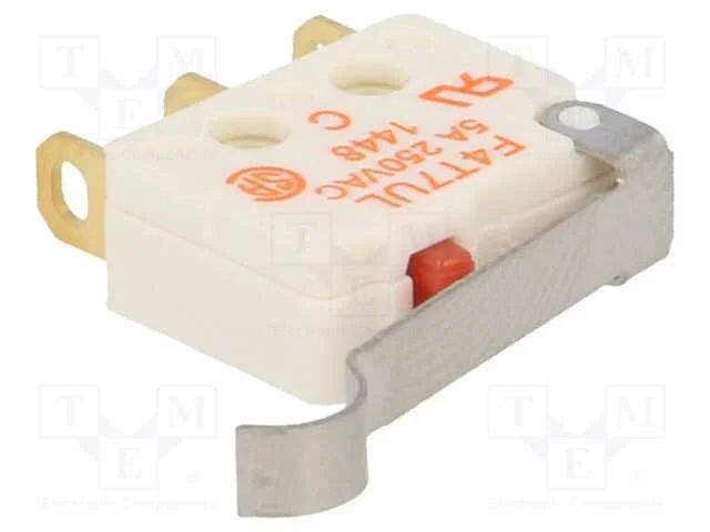 Microinterruptor Snap Action, com Alavanca Que Simula Um Rolo