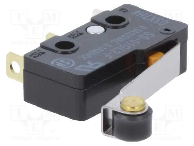 Microinterruptor Snap Action, com Alavanca (Com Rolo), Spdt