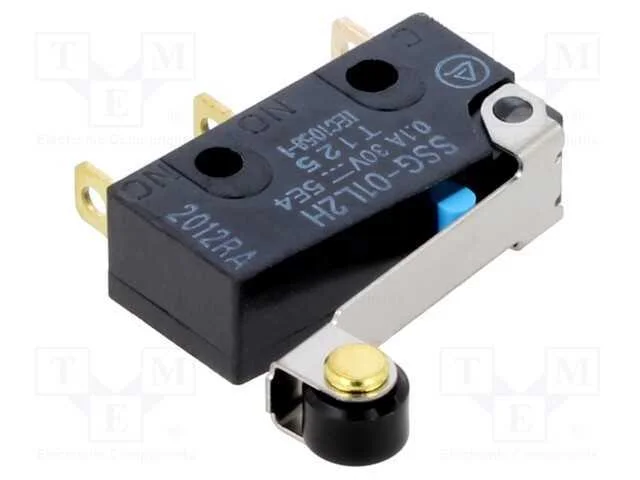 Microinterruptor Snap Action, com Alavanca (Com Rolo), Spdt