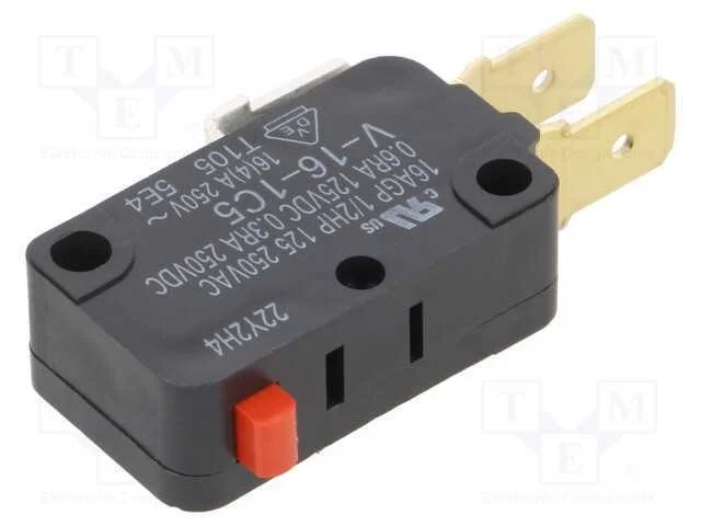 Microinterruptor Snap Action, com Alavanca, 16a/250vac, Pos: 2