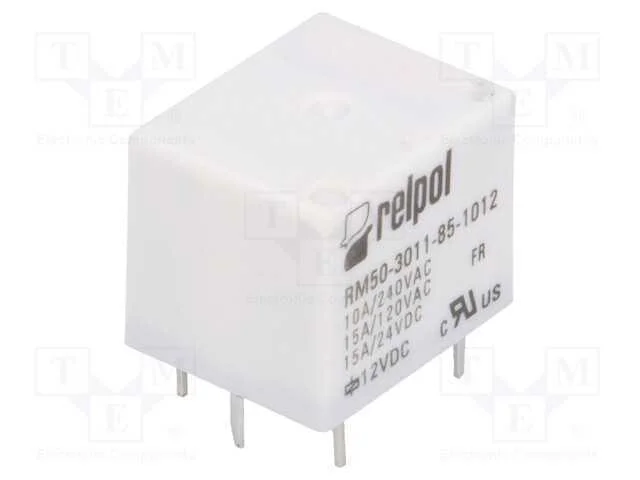Rel&eacute;: Eletromagn&eacute;tico, Spdt, Ubobina : 12vdc, 15a, 10a/240vac, Pcb