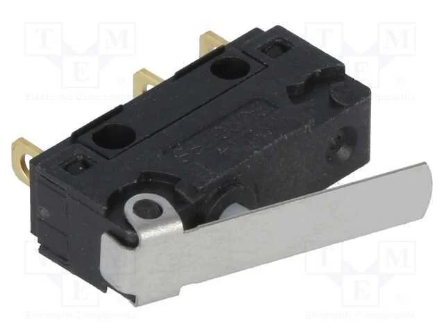 Microinterruptor Snap Action, com Alavanca, Spdt, 5a/250vac