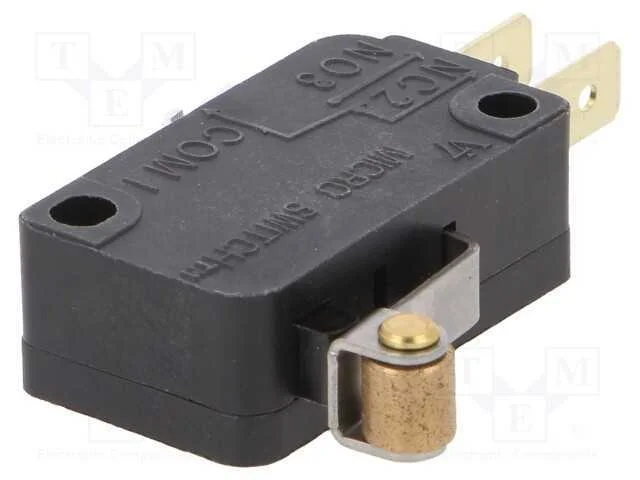 Microinterruptor Snap Action, com Alavanca (Com Rolo), Spdt
