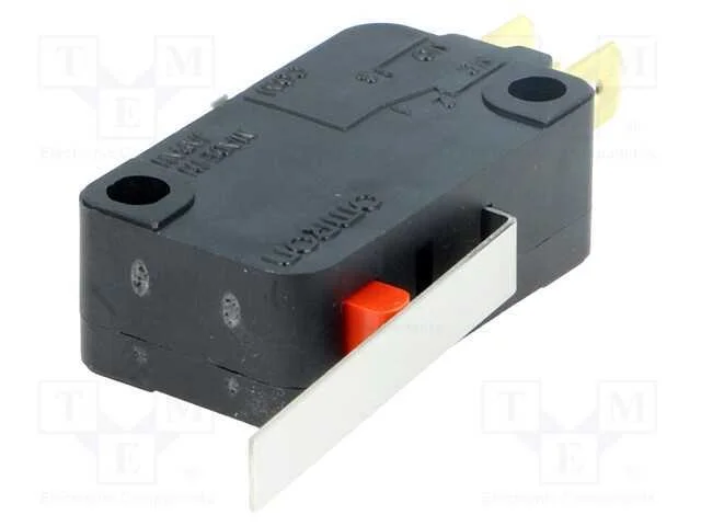 Microinterruptor Snap Action, com Alavanca, Spdt, 5a/250vac