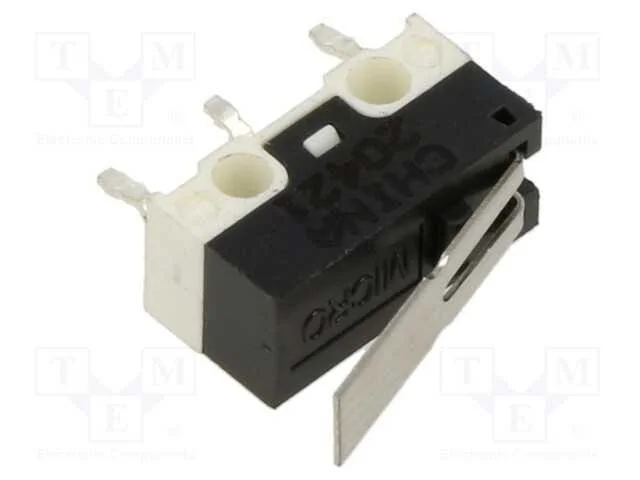 Microinterruptor Snap Action, com Alavanca, Spdt, 3a/125vac