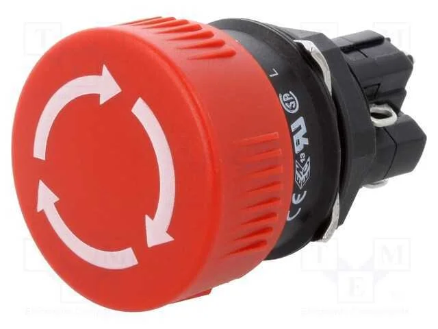 Interruptor: de Seguran&ccedil;a, 16mm, Pos.Est&aacute;v: 2, Nc + No, Vermelho