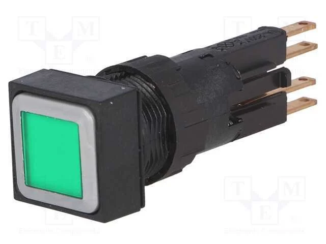Interruptor: de Press&atilde;o, 16mm, Pos.Est&aacute;v: 2, Verde, L&acirc;mpada, 24vdc