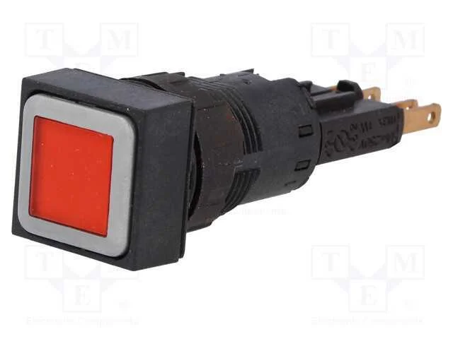 Interruptor: de Press&atilde;o, 16mm, Pos.Est&aacute;v: 2, Vermelho, L&acirc;mpada