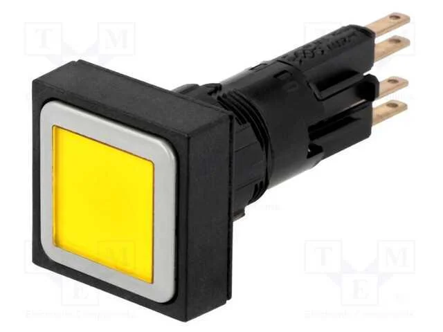 Interruptor: de Press&atilde;o, 16mm, Pos.Est&aacute;v: 2, Amarelo, L&acirc;mpada