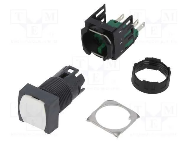 Interruptor: de Press&atilde;o, 16mm, Pos.Est&aacute;v: 1, No, Branco, N&atilde;o Disp.