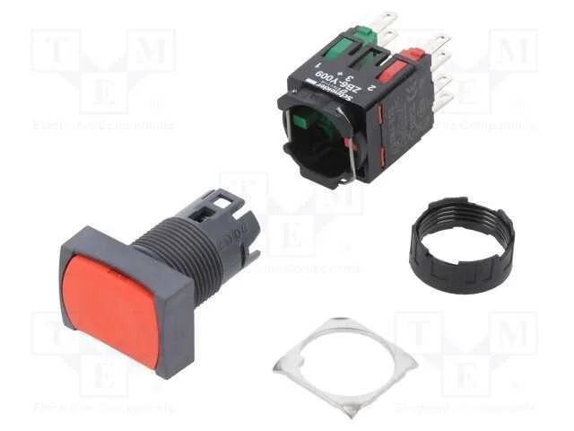 Interruptor: de Press&atilde;o, 16mm, Pos.Est&aacute;v: 1, Nc + No, Vermelho