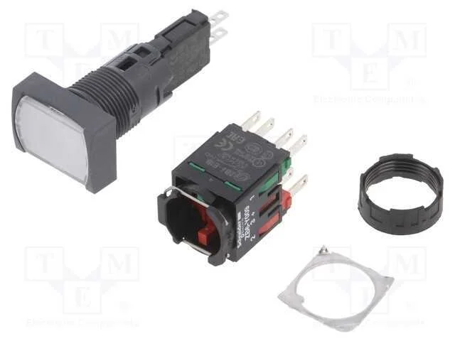 Interruptor: de Press&atilde;o, 16mm, Pos.Est&aacute;v: 1, Nc + No, Branco, Led