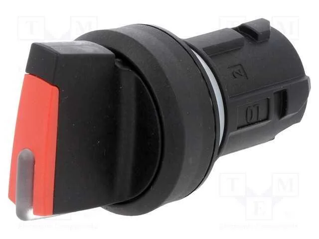 Interruptor: Girat&oacute;rio, 22mm, Vermelho, Depende do Suporte, Ip67