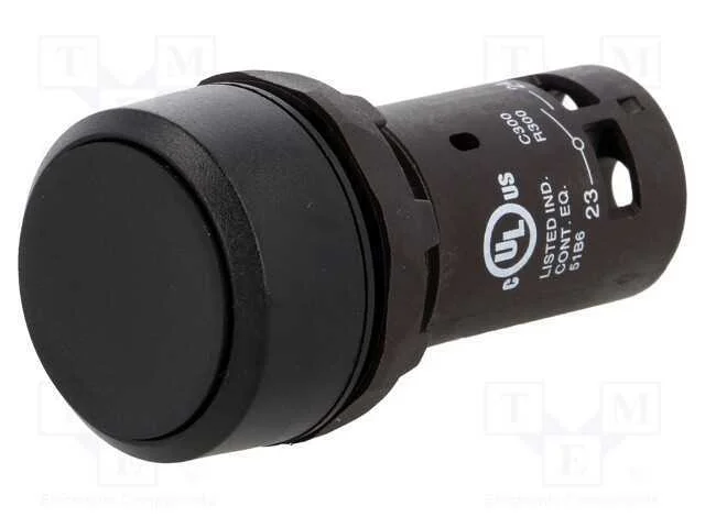 Interruptor: de Press&atilde;o, 22mm, Pos.Est&aacute;v: 1, No, Preto, N&atilde;o Disp.