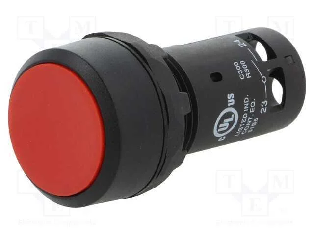 Interruptor: de Press&atilde;o, 22mm, Pos.Est&aacute;v: 1, No, Vermelho, Plano