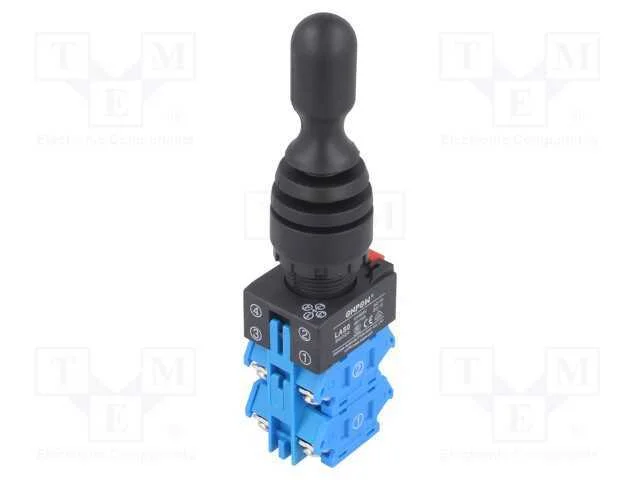 Interruptor: Joystick, 22mm, Pos.Est&aacute;v: 4, No X4, Preto, N&atilde;o Disp.
