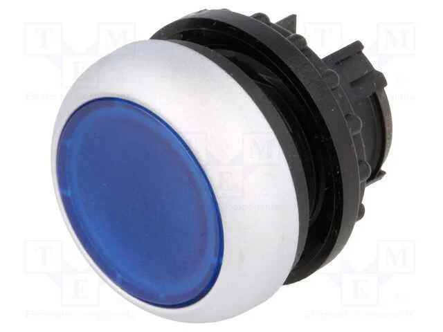 Interruptor: de press&atilde;o, 22mm, Pos.est&aacute;v: 2, azul.