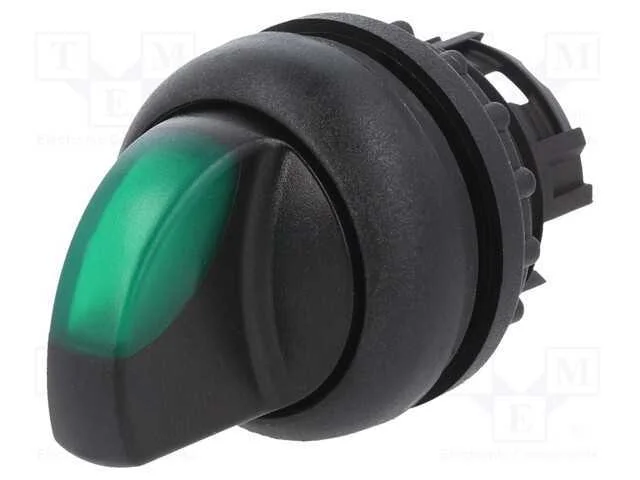 Interruptor: Girat&oacute;rio, 22mm, Pos.Est&aacute;v: 2, Verde, Ip67, Pos: 2