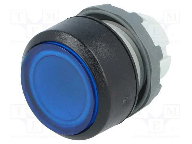 Interruptor: de press&atilde;o, 22mm, Pos.est&aacute;v: 2, azul.