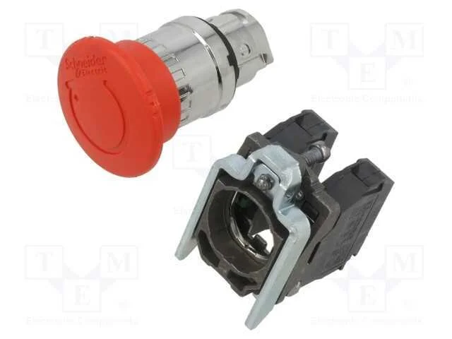 Interruptor: de Seguran&ccedil;a, 22mm, Pos.Est&aacute;v: 2, Nc + No, Vermelho