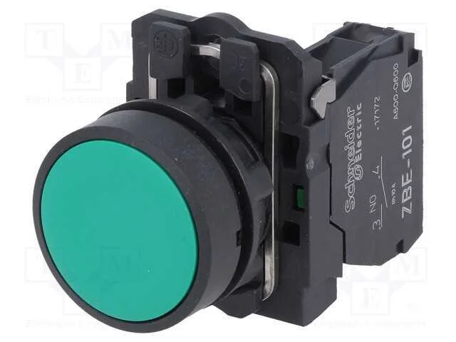 Interruptor: de Press&atilde;o, 22mm, Pos.Est&aacute;v: 1, No, Verde, N&atilde;o Disp.