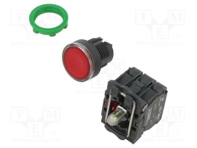 Interruptor: de Press&atilde;o, 22mm, Pos.Est&aacute;v: 1, Nc + No, Vermelho, Led