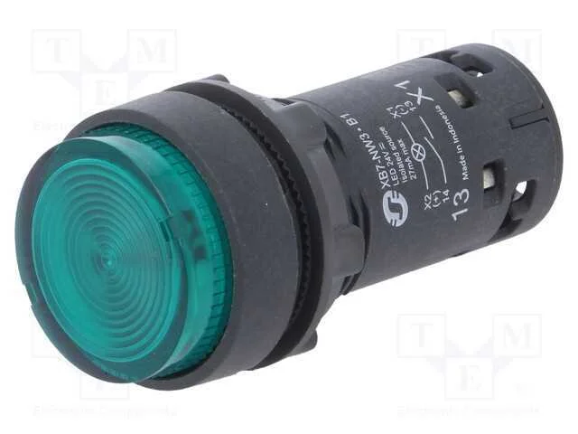 Interruptor: de Press&atilde;o, 22mm, Pos.Est&aacute;v: 1, No, Verde, Led, 24v