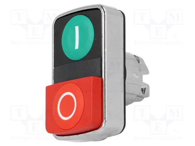 Interruptor: Duplo, 22mm, Pos.Est&aacute;v: 1, Vermelho/Verde, N&atilde;o Disp.