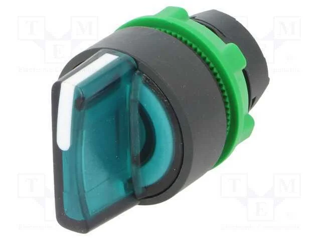 Interruptor: Girat&oacute;rio, 22mm, Pos.Est&aacute;v: 1, Verde, Led, Ip66, Pos: 2
