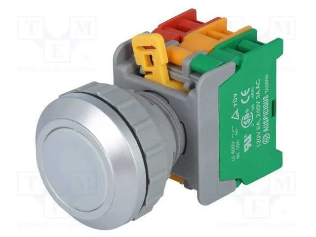 Interruptor: de Press&atilde;o, 30mm, Pos.Est&aacute;v: 1, Nc + No, Branco, Ip65
