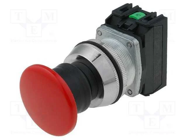 Interruptor: de Press&atilde;o, 30mm, Pos.Est&aacute;v: 1, Nc + No, Vermelho