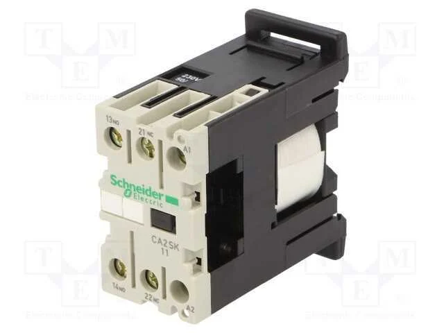 Contator: 2 polos, NC + NO, 230VAC, 10A, TeSys D,.