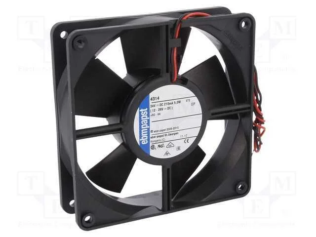 Ventilador: Dc, Transversal, 24vdc, 119x119x32mm, 170m3/H, 45dba
