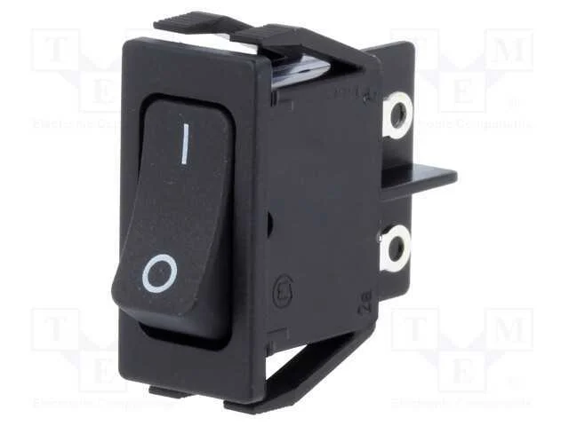 Rocker, Dpst, Pos: 2, On-Off, 10a/250vac, Ip40, 100mo, Ul94v-2