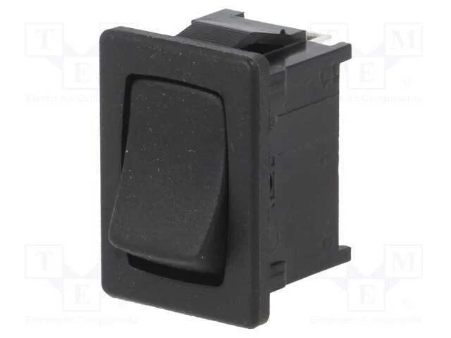 Rocker, Spdt, Pos: 2, (On)-Off, 10a/250vac, Ip40, 100mo, Ul94v-2