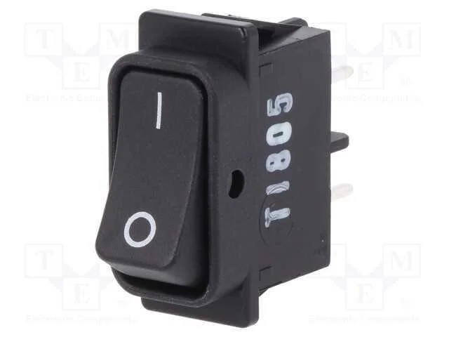 Rocker, Dpst, Pos: 2, On-Off, 16a/250vac, Preto, Ip40, N&atilde;o Disp.