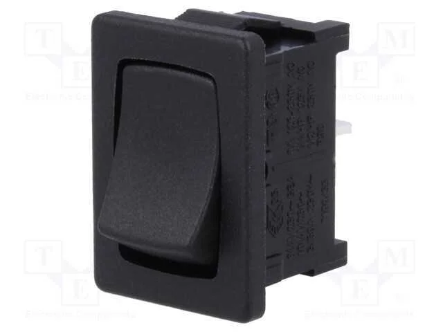 Rocker, Spst, Pos: 2, On-Off, 10a/250vac, Preto, Ip40, N&atilde;o Disp.
