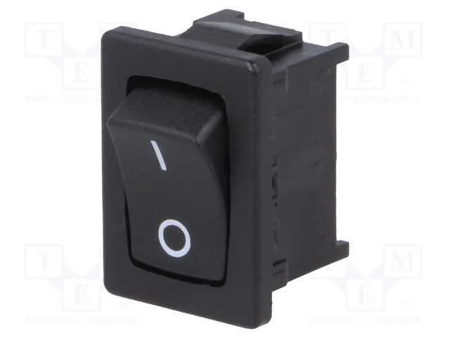 Rocker, Spst, Pos: 2, On-Off, 10a/250vac, Preto, Ip40, N&atilde;o Disp.