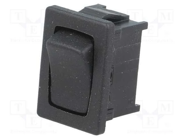 Rocker, Spst, Pos: 2, Off-(On), 10a/250vac, Preto, Ip40, N&atilde;o Disp.