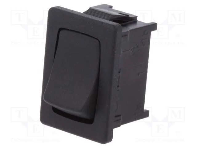 Rocker, Spst, Pos: 2, On-Off, 12a/250vac, Preto, Ip40, N&atilde;o Disp.