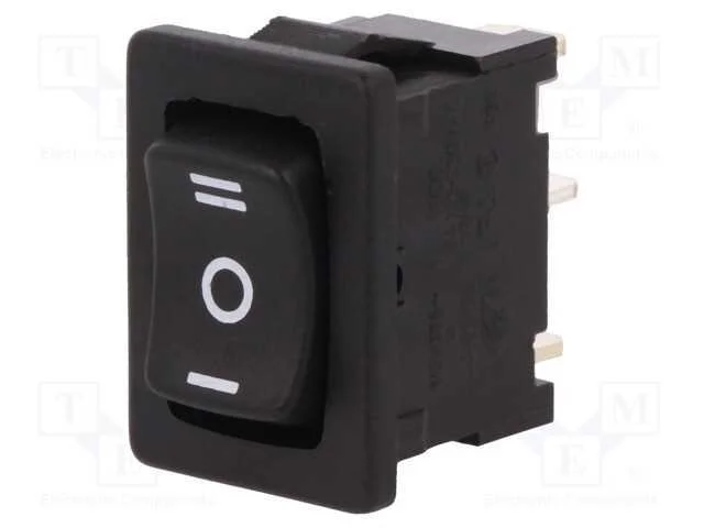 Rocker, Sp3t, Pos: 3, On-Off-On, 6a/250vac, Preto, Ip40, N&atilde;o Disp.
